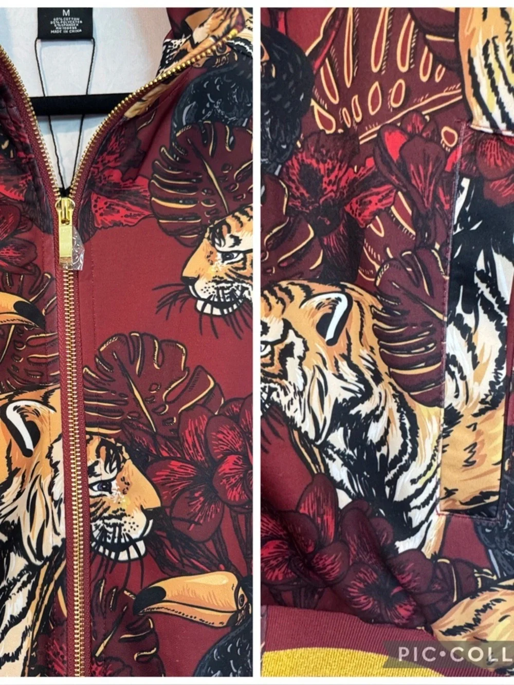 NWT G-Style USA Men's Royal Floral Tiger Tracksuit Set Tulsa King Size M NWT